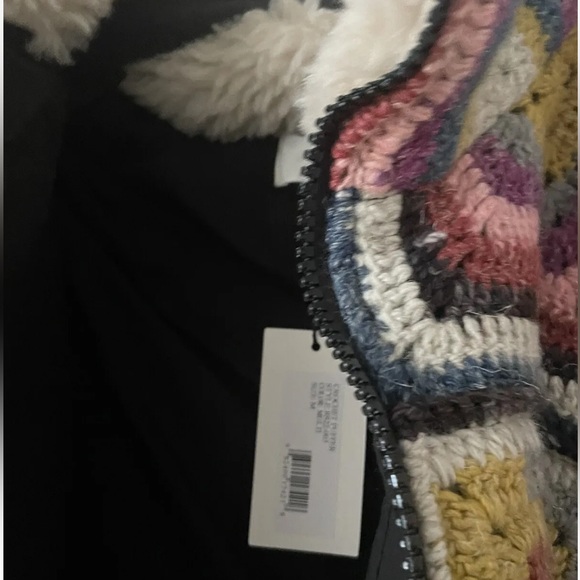 SEA New York Bette Crochet Puffer Jacket Large NWT Lg L Faux Shearling Ny - Picture 2 of 4